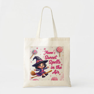 Custom Kids Trick-or-Treat Bag with Cartoon Witch 