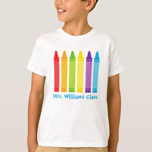 Custom Kindergarten Class Field Trip Crayon Kids T-Shirt