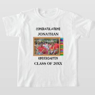 Custom kindergarten graduate chalkboard photo T-Shirt