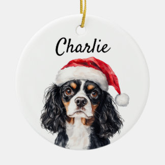 Custom King Charles Spaniel  Ceramic Tree Decoration