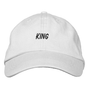 Custom King text White Colour Nice  Embroidered Hat