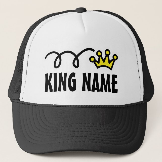 Custom king's trucker hat with crown (Front)