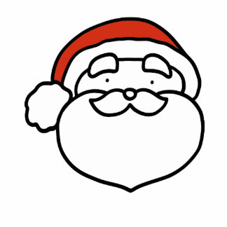 Custom Kiss-Cut Santa  Photo Sculpture Decoration