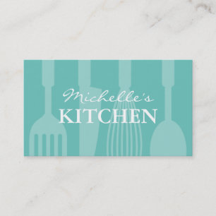 Custom kitchen cooking utensils business card