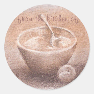 CUSTOM KITCHEN LABEL CHARCOAL ILLUSTRATION