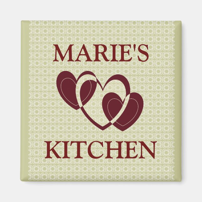 CUSTOM KITCHEN MAGNET..ADD YOUR NAME MAGNET (Front)
