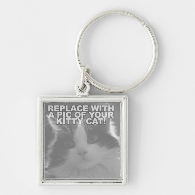 Custom Kitty Cat Key Ring (Front)