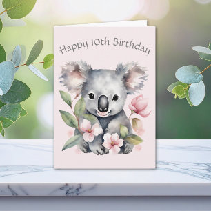 Custom Koala Bear Birthday Card
