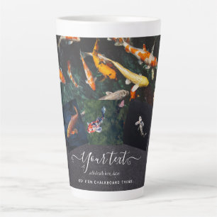 Custom KOI FISH Photo Collage Gift For Men Latte Mug