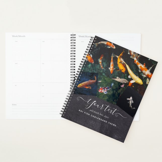 Custom KOI FISH Photo Collage Gift For Men Planner (Display)