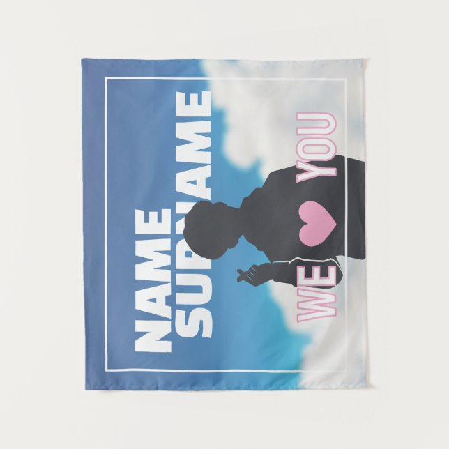 Custom Kpop Idol Support Banner Your Photo Here Tapestry (Front)