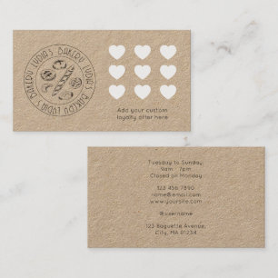 Custom Kraft Bakery Loyalty Card