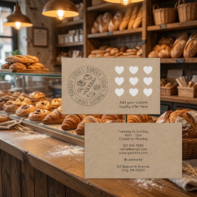 Custom Kraft Bakery Loyalty Card (Creator Uploaded)