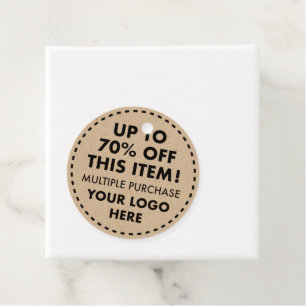 Custom Kraft Favour Tags 70% OFF Bulk Buy Discount