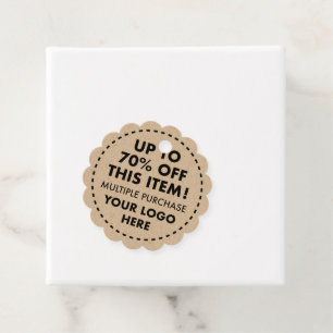 Custom Kraft Favour Tags 70% OFF Bulk Buy Discount