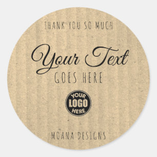 Custom Kraft Label Vintage Simple Trendy