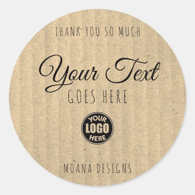 Custom Kraft Label Vintage Simple Trendy (Front)