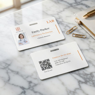 Custom Lab ID Badge Template 