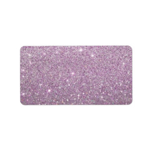 Custom Label - Purple Gold Glit Fab