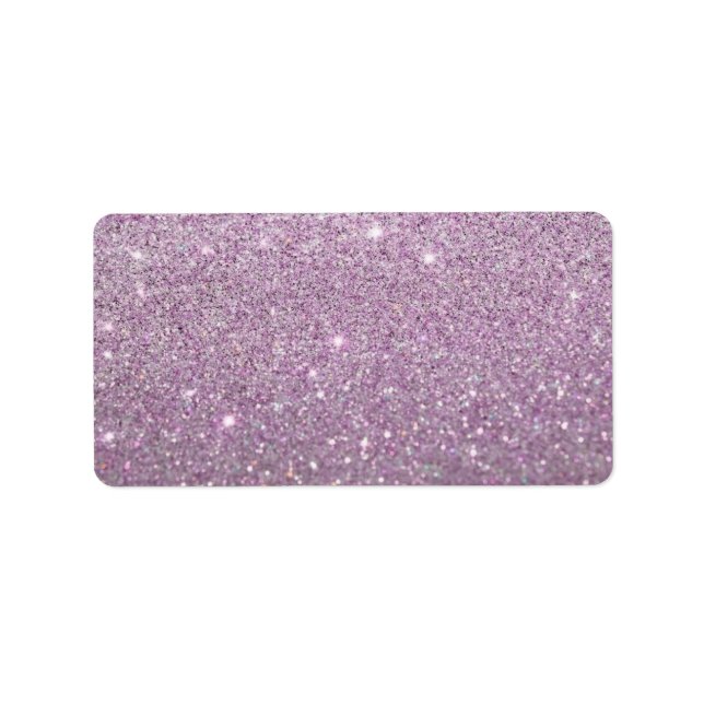 Custom Label - Purple Gold Glit Fab (Front)