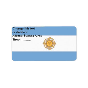 Custom Label with Flag of Argentina