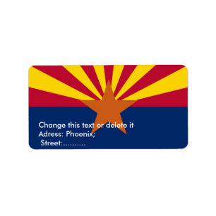 Custom Label with Flag of Arizona
