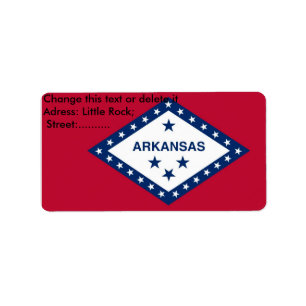 Custom Label with Flag of Arkansas