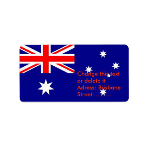 Custom Label with Flag of Australia
