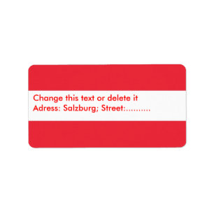 Custom Label with Flag of Austria