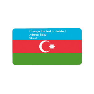 Custom Label with Flag of Azerbaijan
