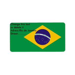 Custom Label with Flag of Brazil