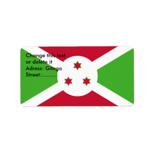 Custom Label with Flag of Burundi