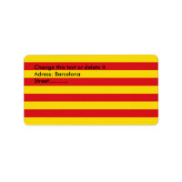 Custom Label with Flag of Catalonia