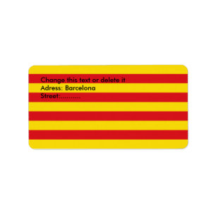 Custom Label with Flag of Catalonia