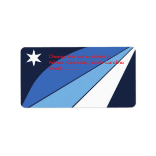 Custom Label with Flag of Columbia, South Carolina