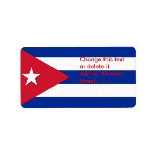 Custom Label with Flag of Cuba