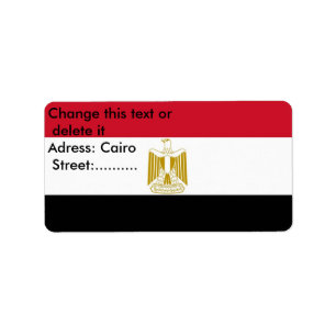 Custom Label with Flag of Egypt