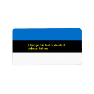 Custom Label with Flag of Estonia