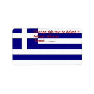 Custom Label with Flag of Greece