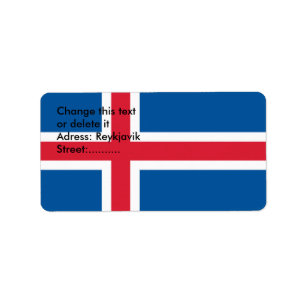 Custom Label with Flag of Iceland