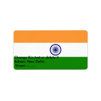 Custom Label with Flag of India