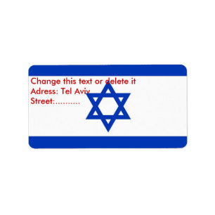 Custom Label with Flag of Israel