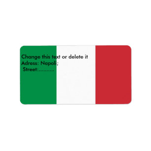 Custom Label with Flag of Italy