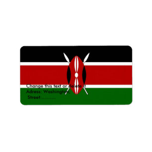 Custom Label with Flag of Kenya