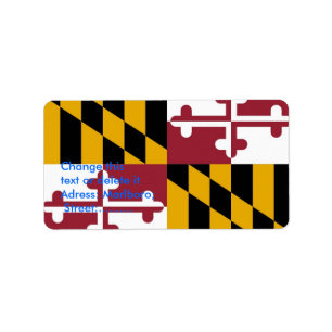Custom Label with Flag of Maryland, U.S.A.