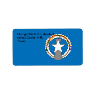 Custom Label with Flag of Nothern Mariana