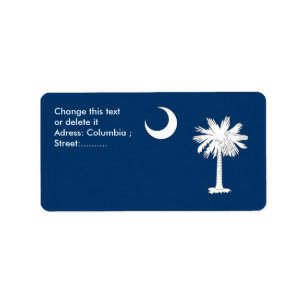 Custom Label with Flag of South Carolina, U.S.A.