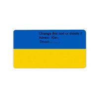 Custom Label with Flag of Ukraine