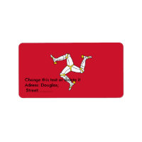 Custom Label with Isle of Man, U.K.