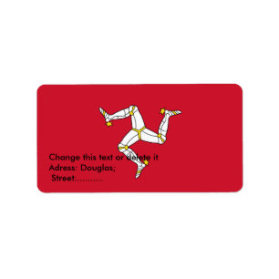 Custom Label with Isle of Man, U.K.